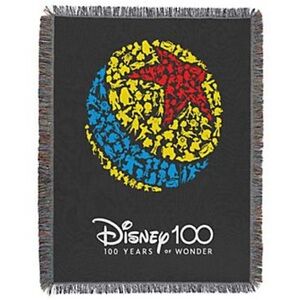 Disney 100 Celebration Blanket with Red, Yellow, and Blue
